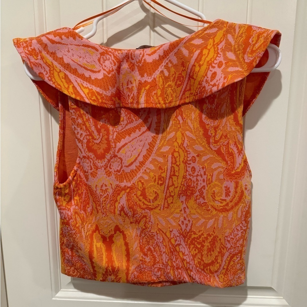 Zara cropped Jacquard top - Picture 3 of 5
